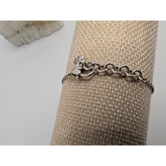 Brighton Rectangle Crystal Accent Adjustable Silver Tone Bracelet - Picture 11 of 15